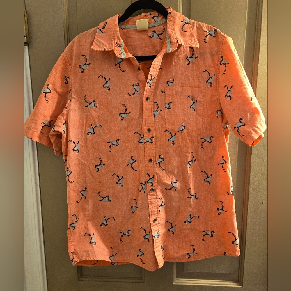 * Rustic Blue size Large flamingo shirt